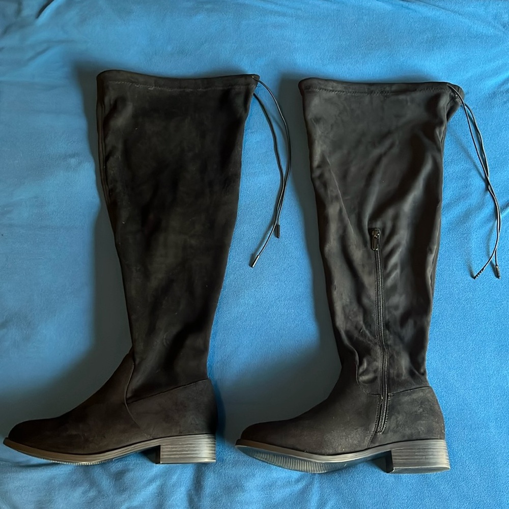 Torrid over the knee boots, tie in back, size 9